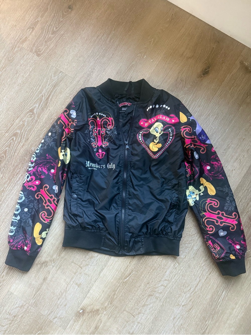 Vintage members only tweety windbreaker